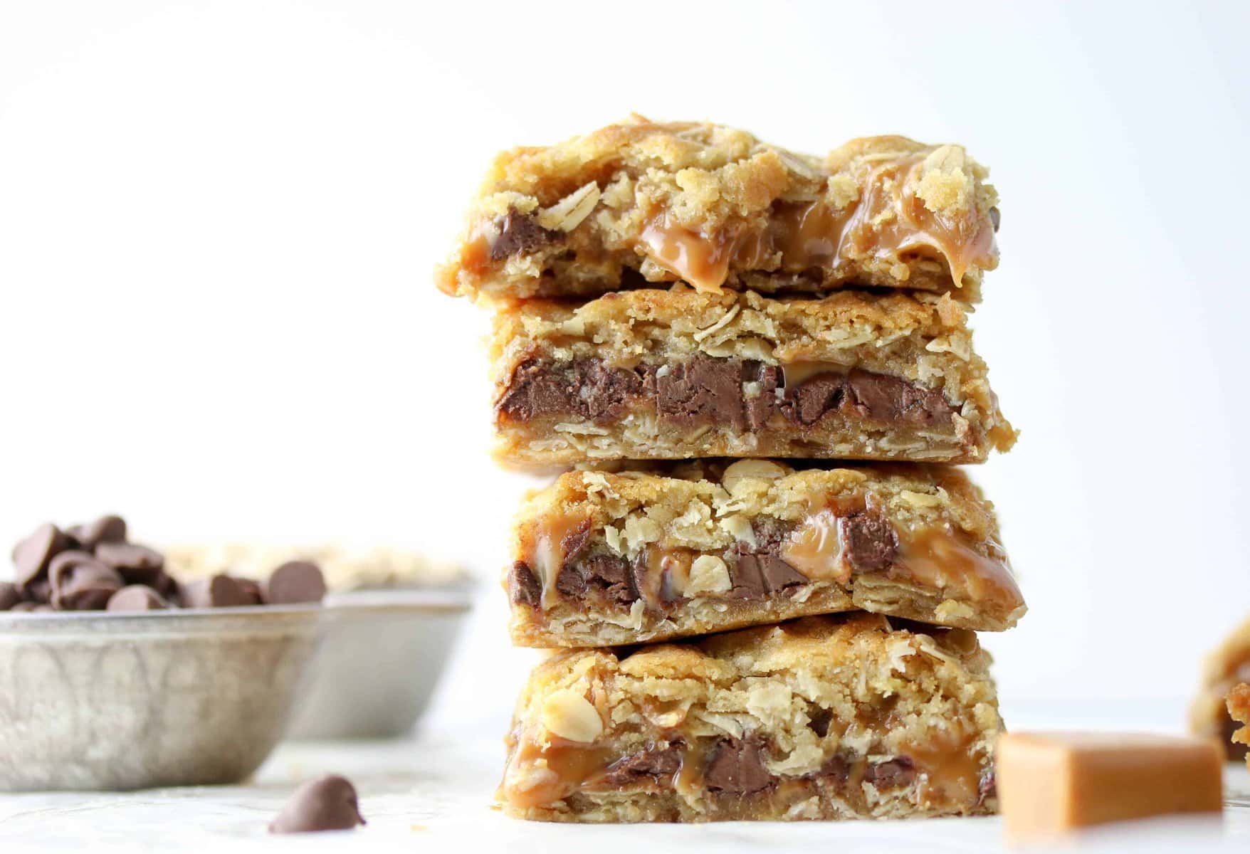 Salted Carmelitas: Chocolate, Caramel & Oat Bars for All Diets